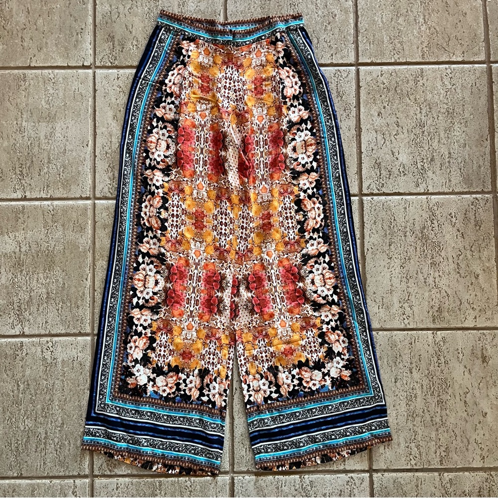 Anthropologie Ranna Gill Airy Samaire Wide Leg‎ Pants Size 4 Women Multicolor